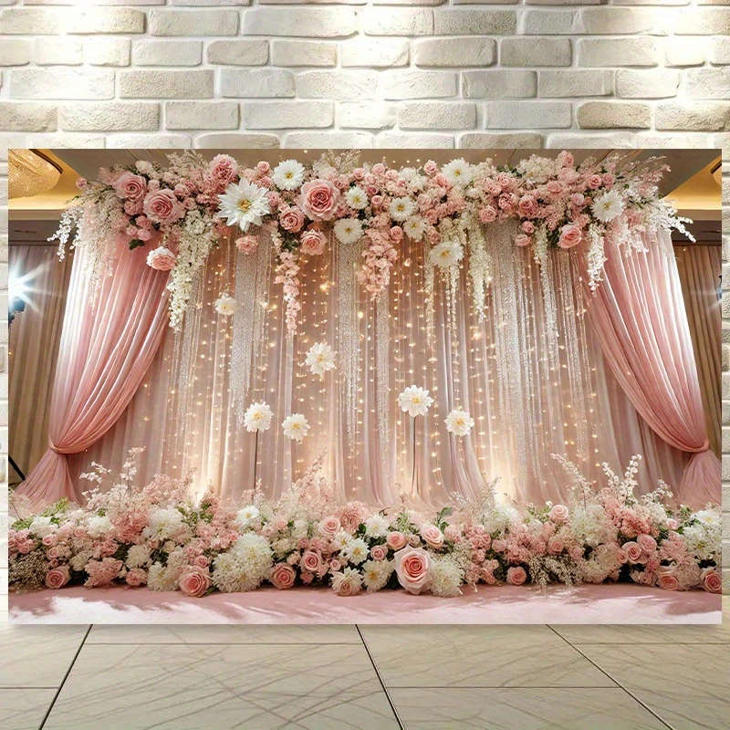[Romantic Backdrop] Pink Romantic 2D Backdrop Banner 1pc