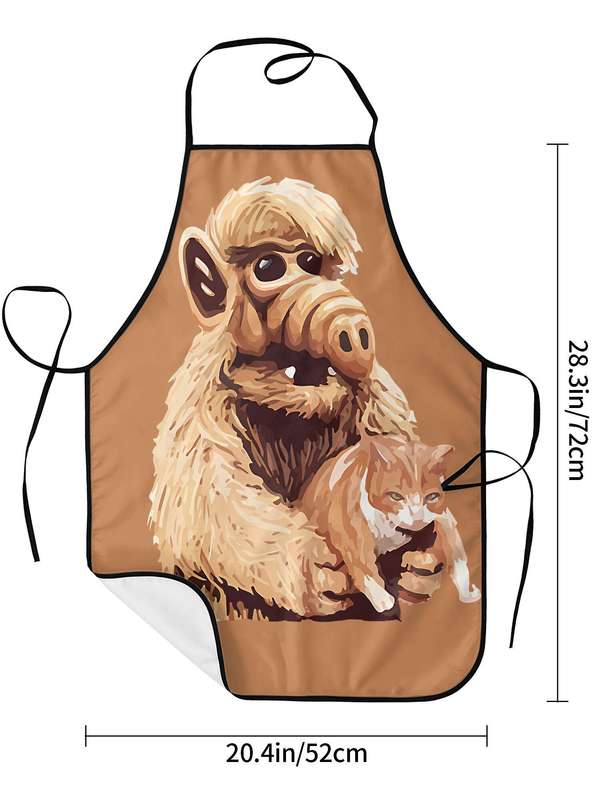 1pc Adult-Sized Apron Featuring an Anime Pig Design Suitable for Chefs And Waiters Perfect for Ba