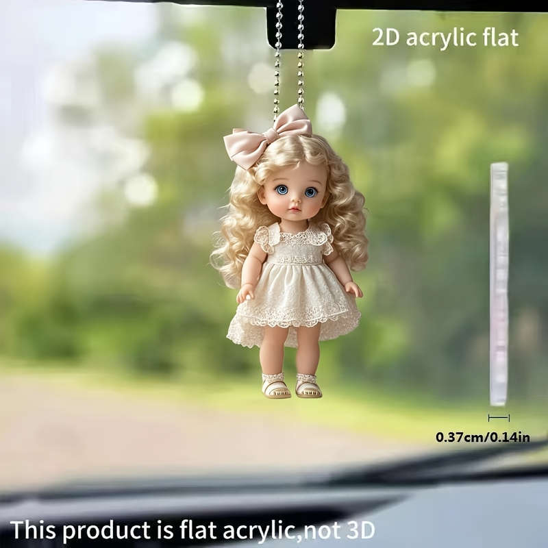 1pc 2D Flat   Classic Acrylic Doll Pendant Multi-Functional Hanging Ornament Suitable for B