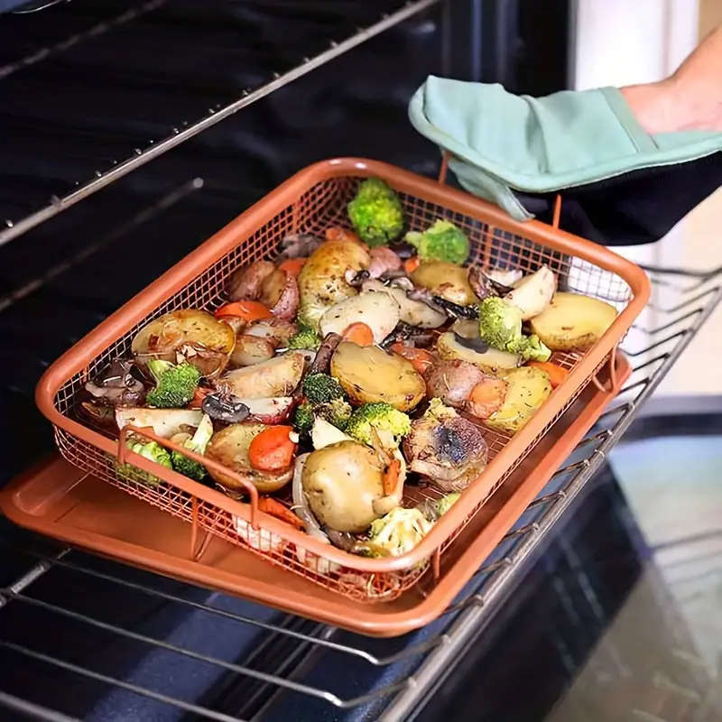 Copper Stainless Steel Square Multifunctional BBQ Basket