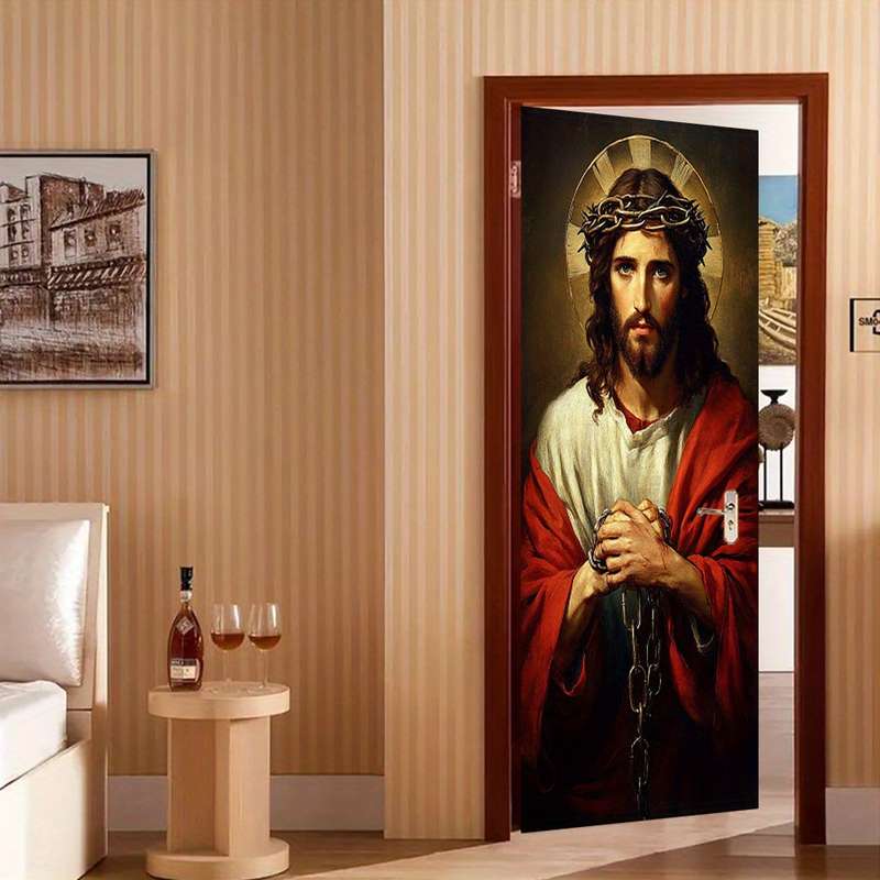 1pc 95.0x214.88cm Jesus Christian Themed Stickers