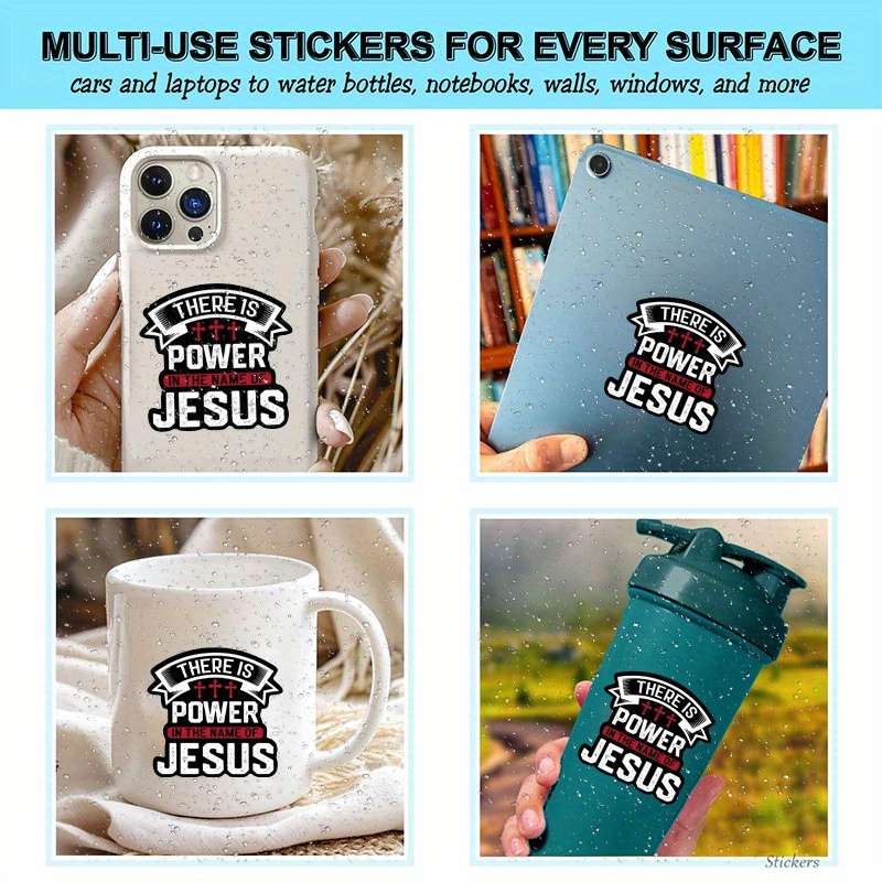 4pcs Jesus Christian Themed Stickers