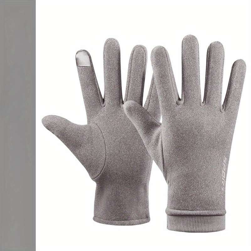 1 Pair Khaki One Size Warm Gloves