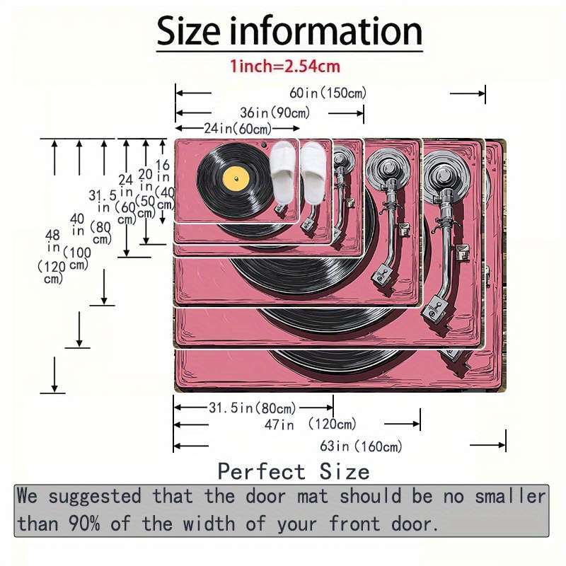 1Pc Pink 15.7x23.62inch 40x60cm Floor Mat