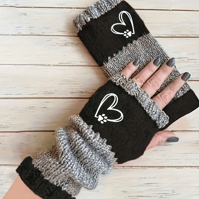 1 Pair Red Warm Gloves