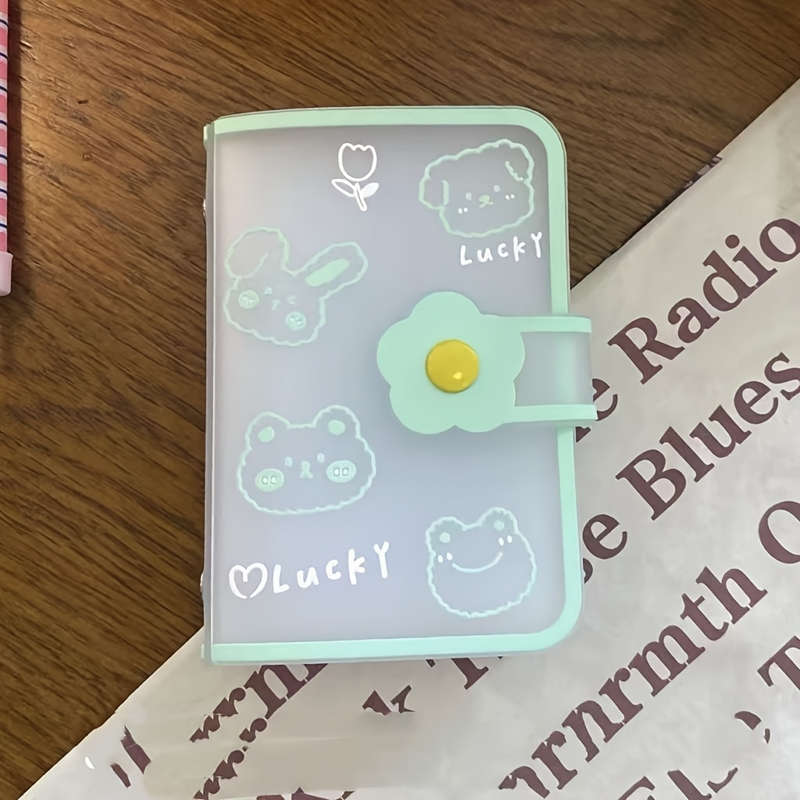 1pc Sunflower Snap INS Style Cute Fruit Animal Pattern Female Card Holder Small and Large Capacity
