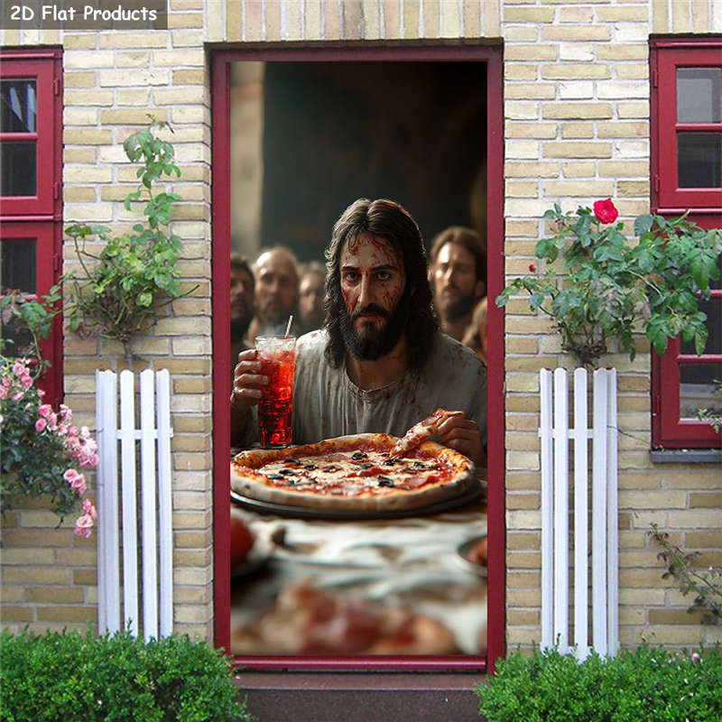 1pc 95.0x214.88cm Jesus Christian Themed Stickers