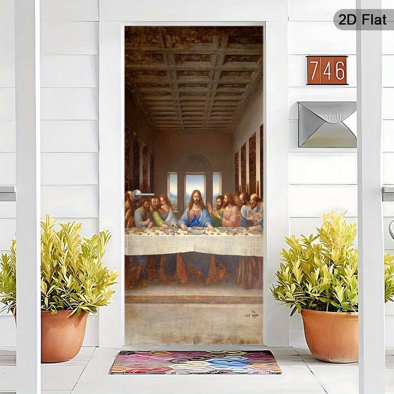 1pc 30.3x78.7 inches   77x200 cm   Jesus Christian Themed Stickers