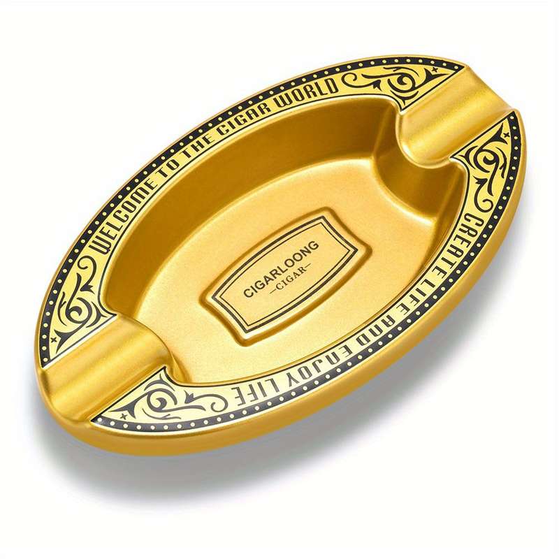 1pc Elegant Cigar Ashtrays with Intricate Designs Large Portable Decorative Snow Cigar Holder f
