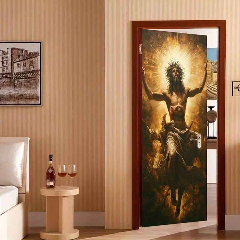 1pc 95.0x214.88cm Jesus Christian Themed Stickers