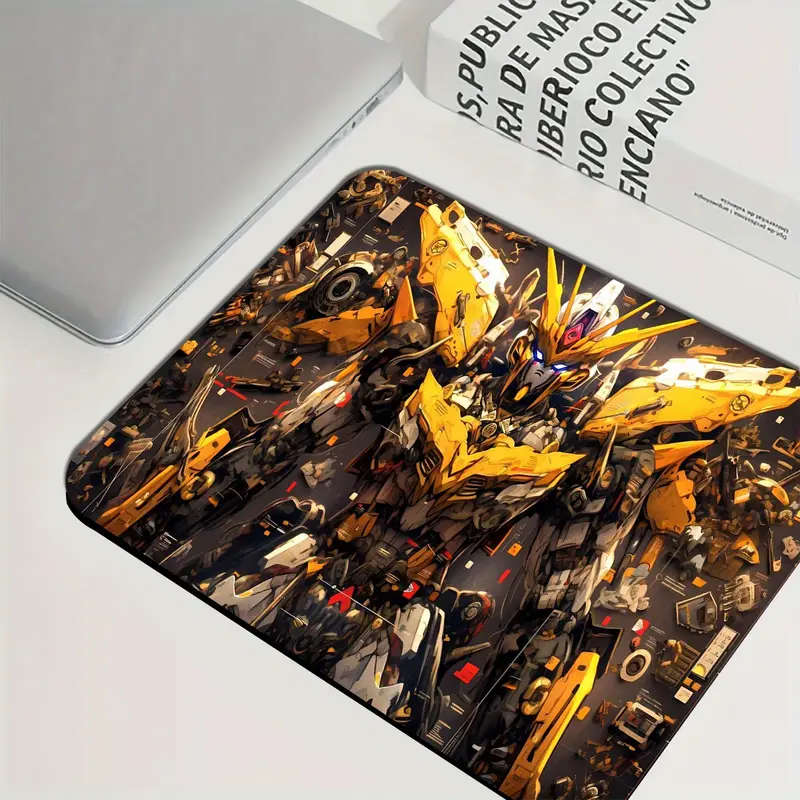 1pc 21x26cm Mouse Pad Durable Natural Rubber Non-Slip Surface Sewn Edges