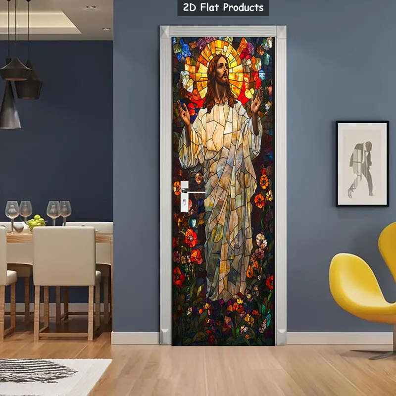 1pc 95.0x209.8cm Jesus Christian Themed Stickers