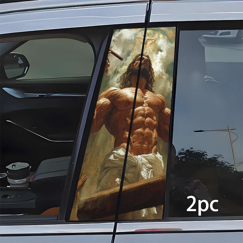 2pcs  Jesus Christian Themed Stickers