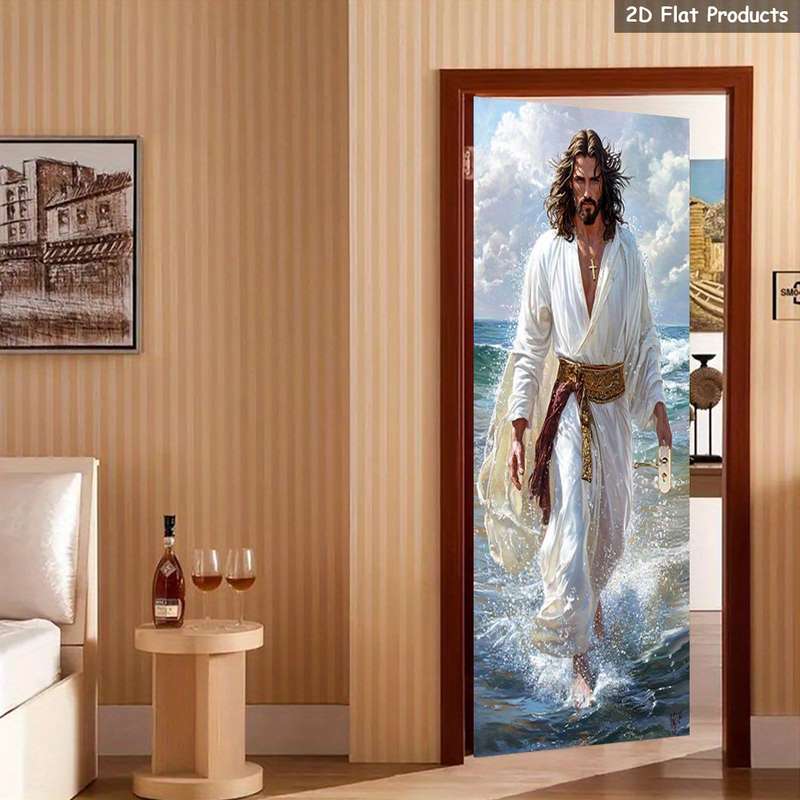 1pc 95.0x214.88cm Jesus Christian Themed Stickers