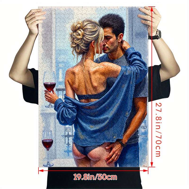 1000pcs Romantic Couple Jigsaw Puzzle for Adults White Premium Anti-Scratch High