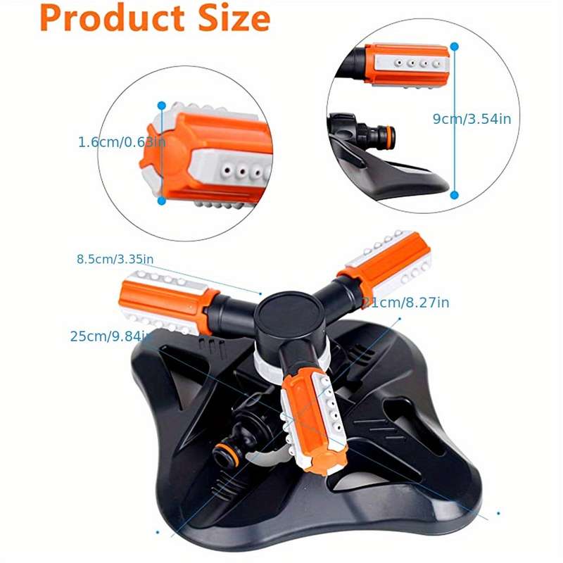 1Pc Lawnsprinkler Automatic Rotating Lawn Garden Sprinkler System