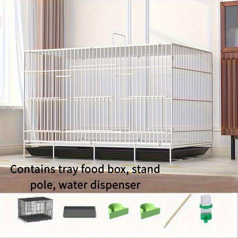 1pc Single-layer standard cage (transparent and high-heightened horizontal wire) Pet Cage