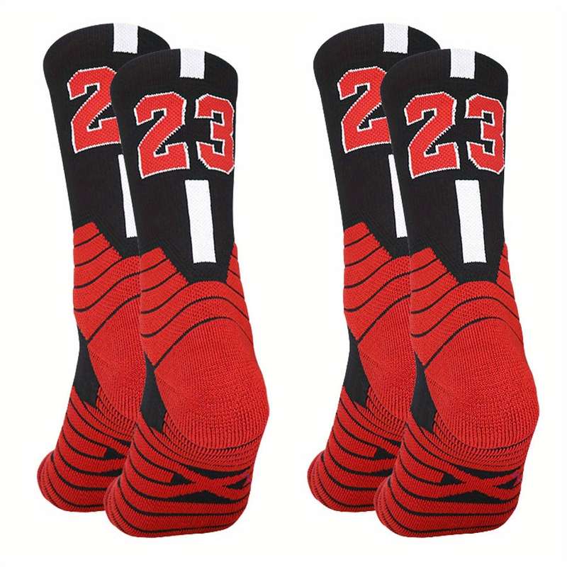 2 Pairs Random Color One Size High Elastic Socks
