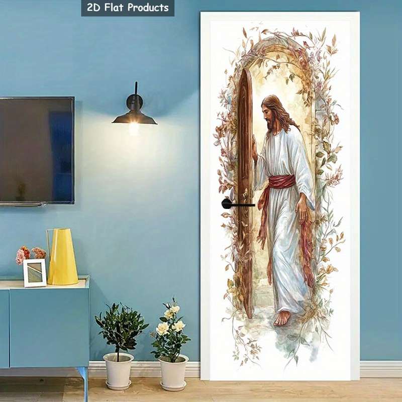 1pc 95.0x214.88cm Jesus Christian Themed Stickers