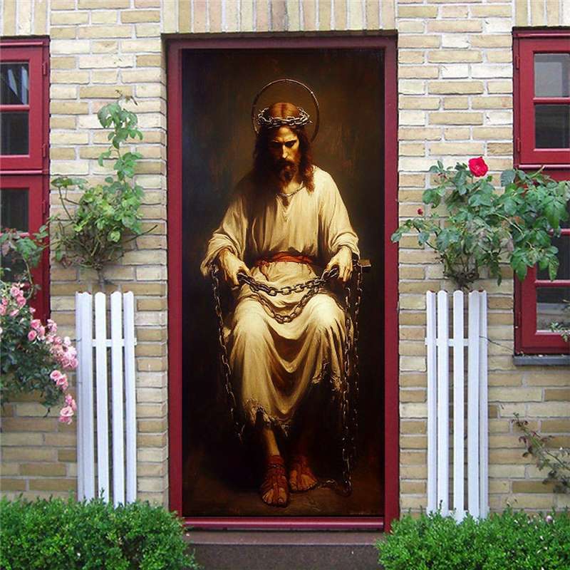 1pc 95.0x214.88cm Jesus Christian Themed Stickers