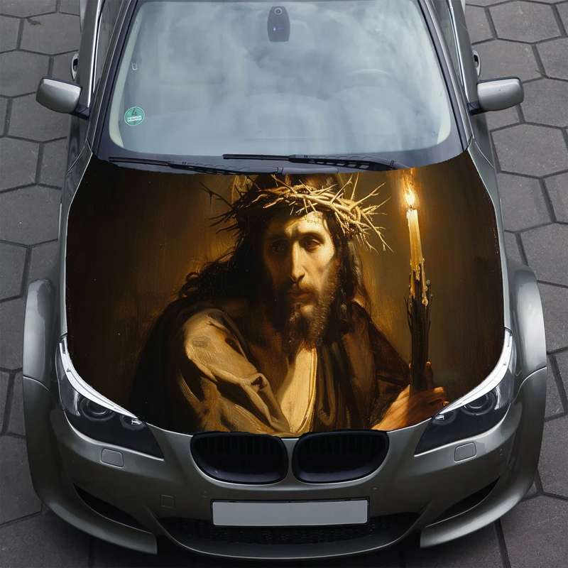 1pc Black Jesus Christian Themed Stickers