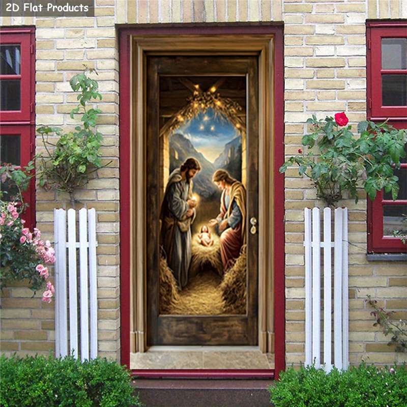1pc 95.0x209.8cm Jesus Christian Themed Stickers