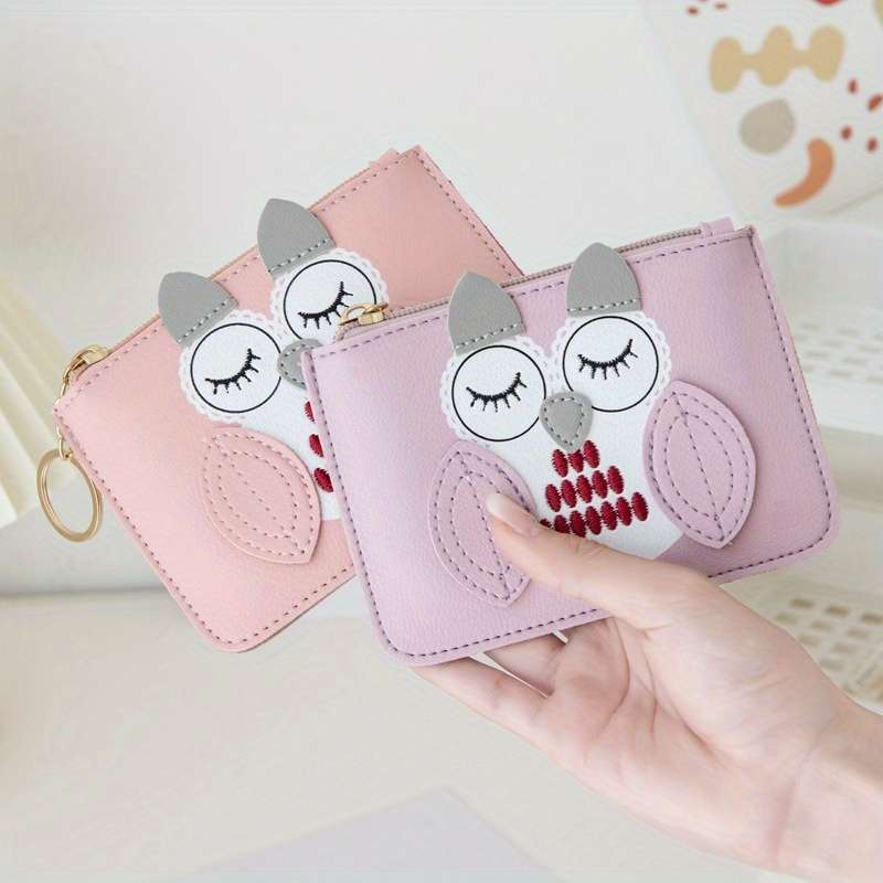 1pc Women's Mini Coin Purse Simple and Cute Thin Large Capacity Zipper Coin Key Bag Multifunctional