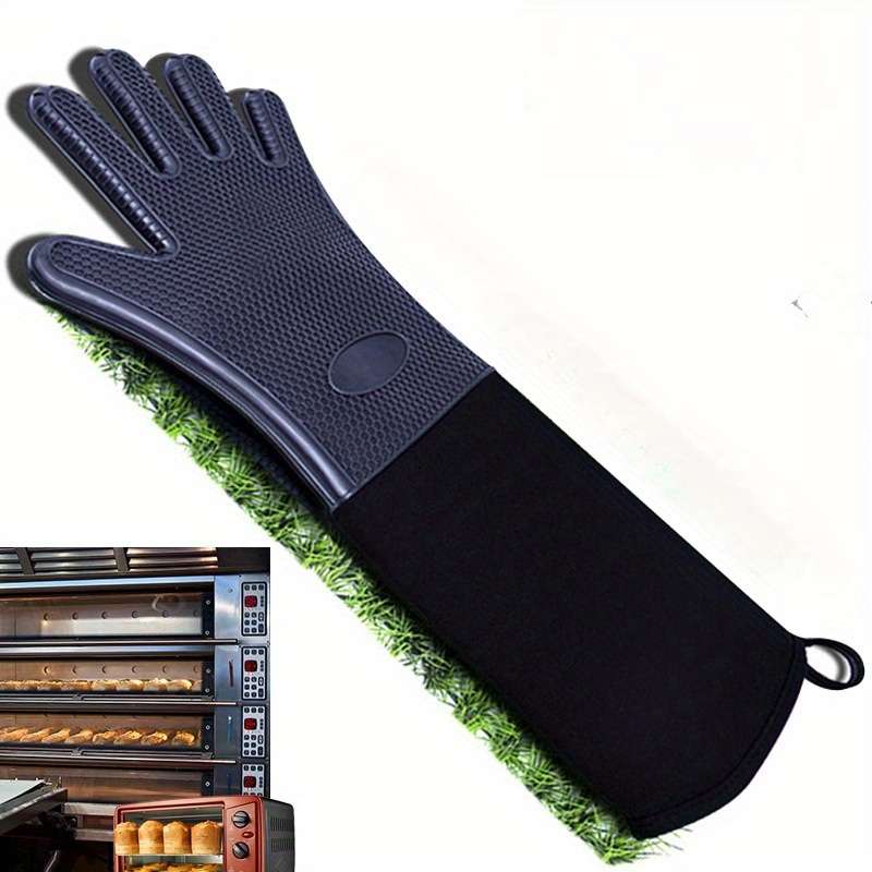 1pc Cellular Silicone Insulated Oven Gloves Thickened Heat-Resistant Baking Tools for High Temperat