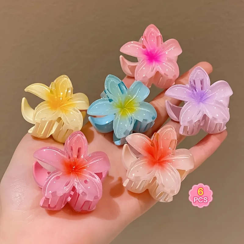 6Piece Gradient Flower Hairpin Set6Piece Gradient Flower Hairpin Set
