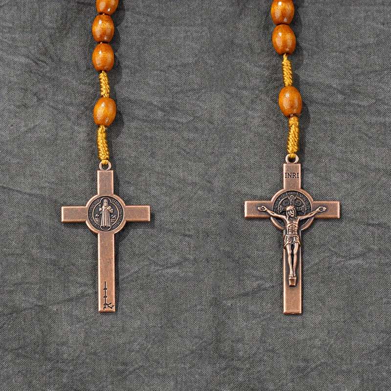 1 Piece Dark Coffee Color Jesus Theme Pendant
