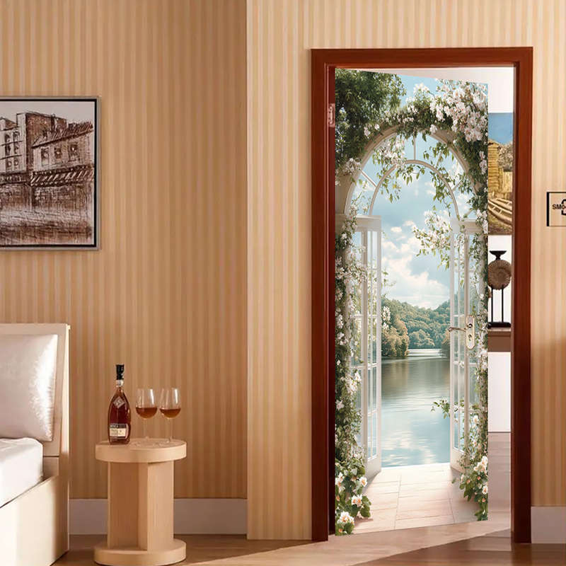 1Pc 95.0x214.88cm Door Window Sticker