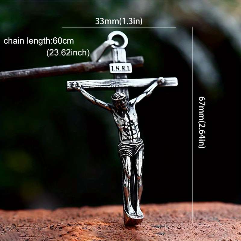 1 Piece Cross Necklace Jesus Theme Pendant