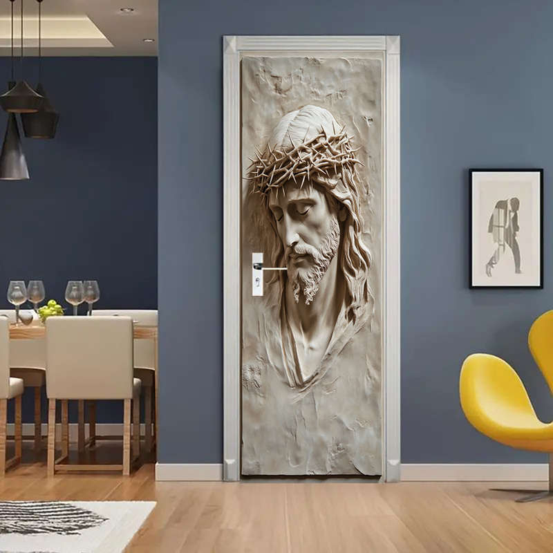 1pc 95.0x209.8cm Jesus Christian Themed Stickers