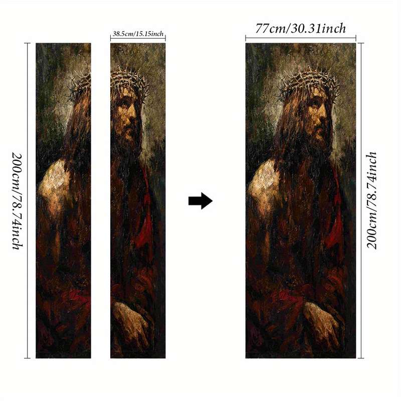 1pc 95.0x214.88cm Jesus Christian Themed Stickers