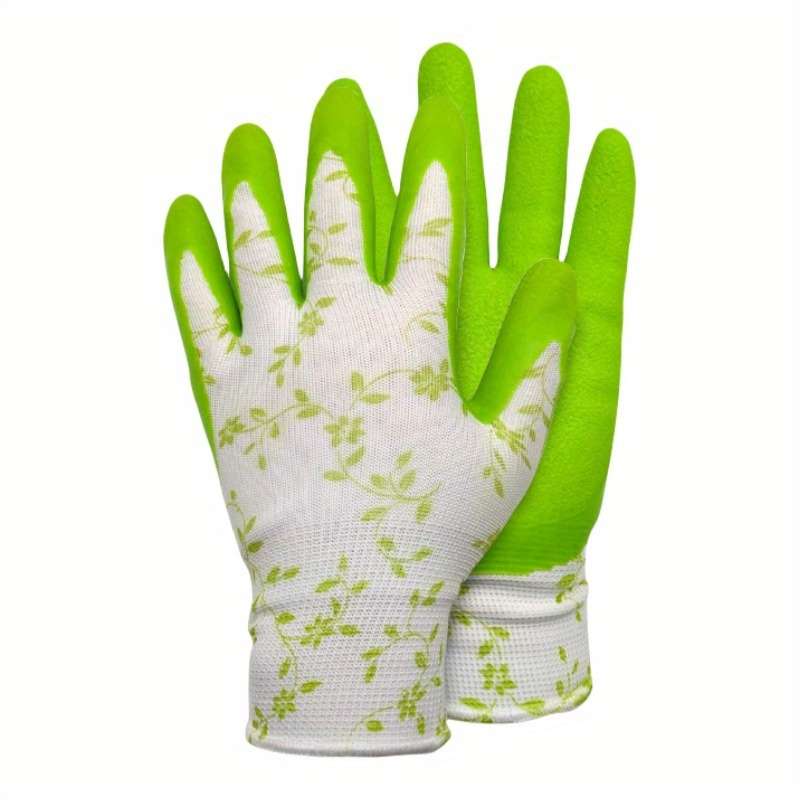 2 Pairs Green And Purple Household Cleaning Gloves