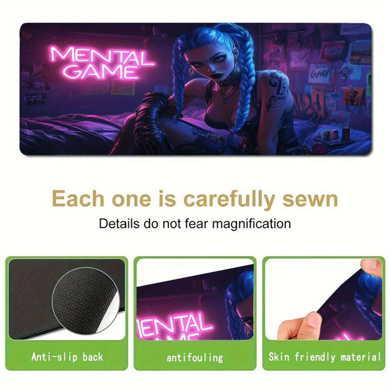 1pc 40x90cm Keyboard And Mouse Pad for Esports Players Waterproof And Non-Slip Design