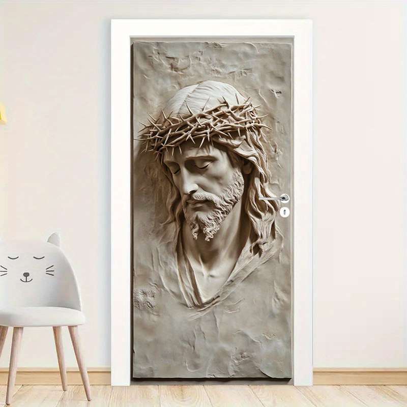 1pc 95.0x209.8cm Jesus Christian Themed Stickers