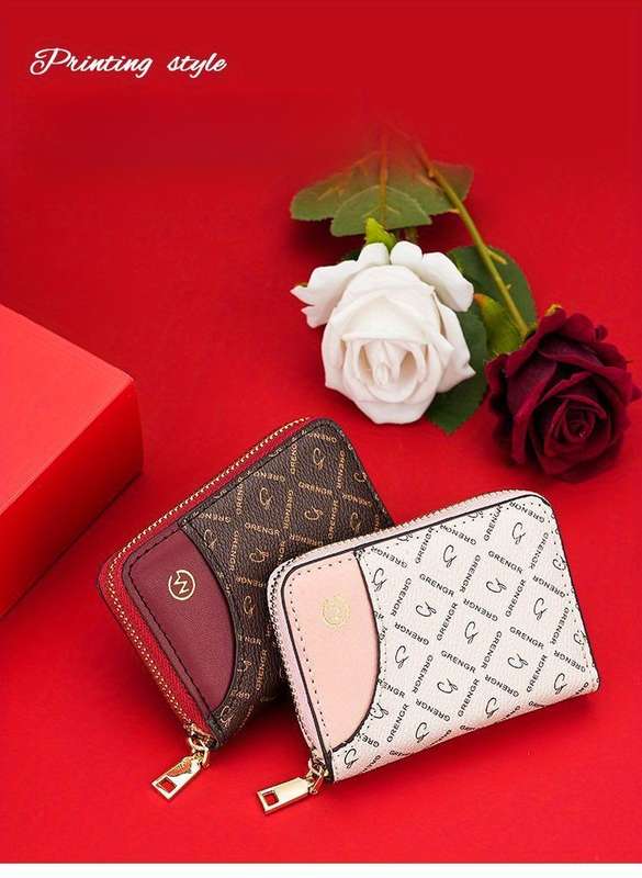1pc Vintage-Inspired Slim RFID Blocking Wallet for Women 9 Card Slots Large Capacity Elegant Two