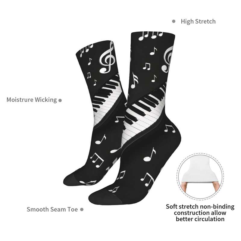 1 Pair Black One Size Socks