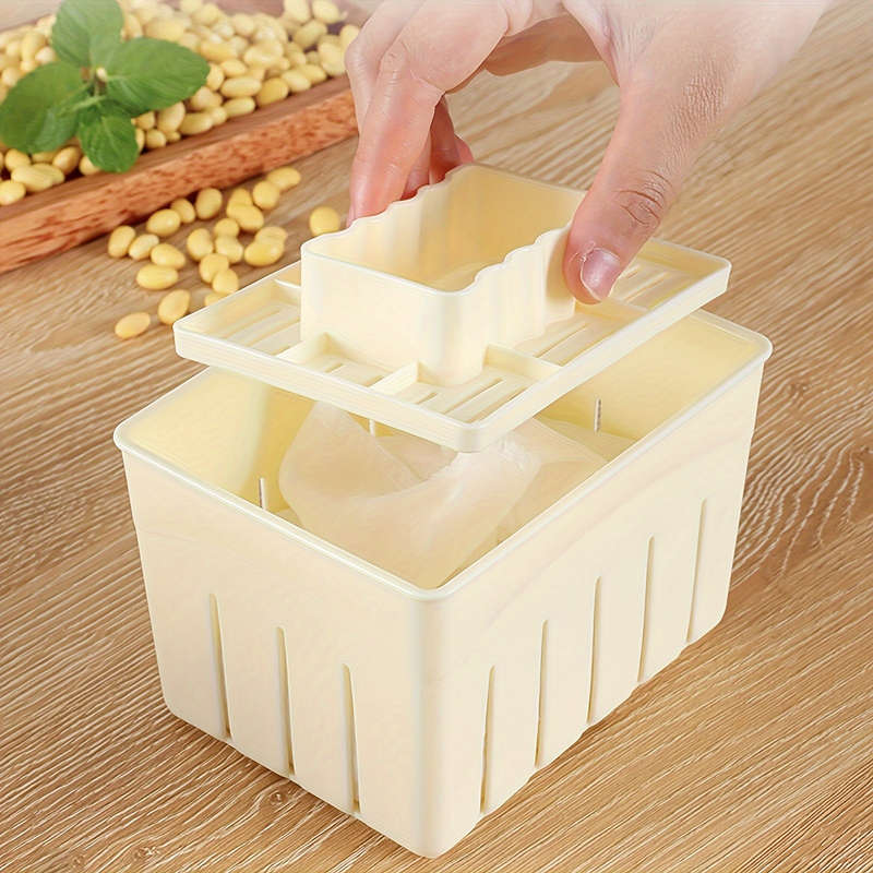 1pc White Plastic Cheese Tofu Press with Multi-Layer Filter Quick and Easy Kitchen Tool for