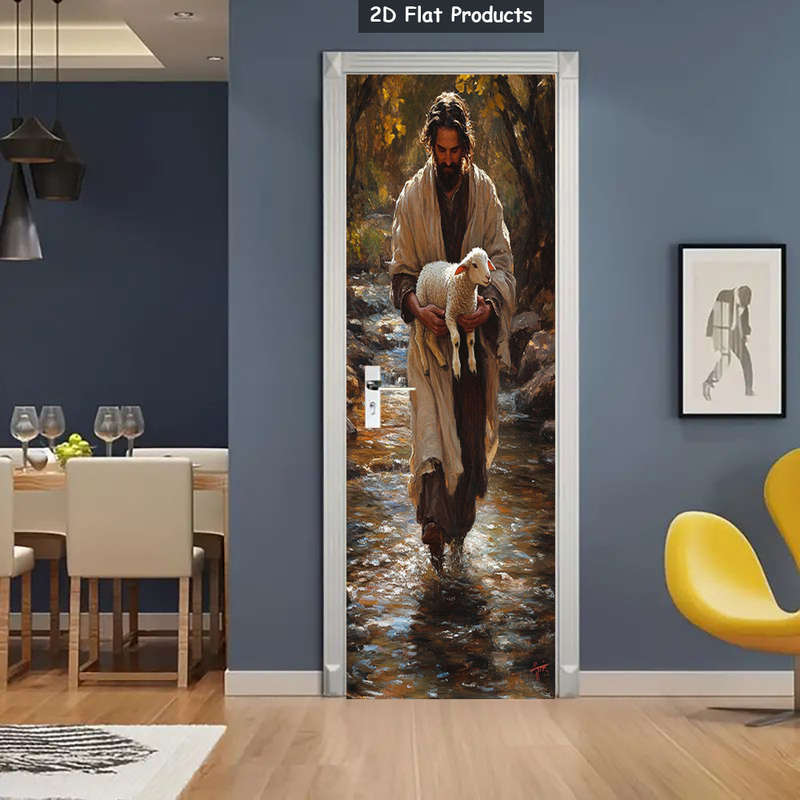 1pc 95.0x214.88cm Jesus Christian Themed Stickers