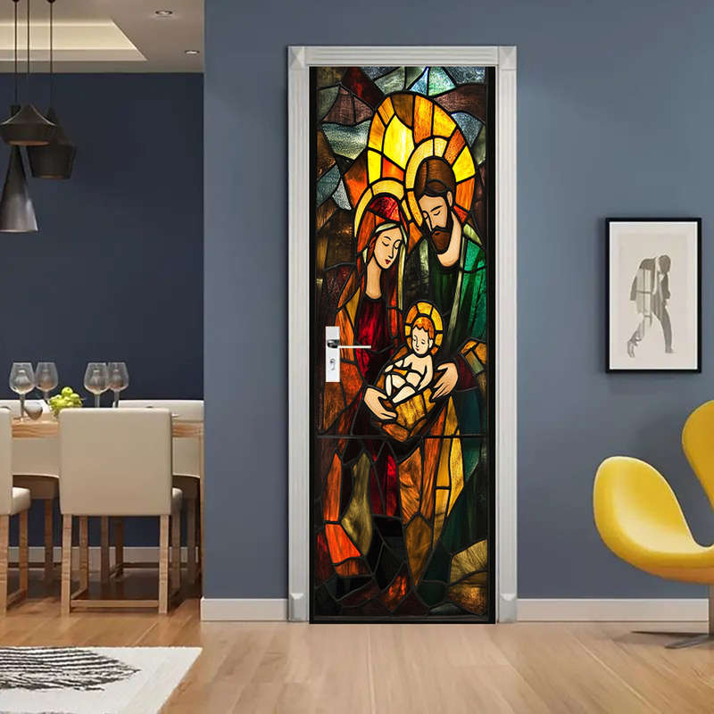 1pc 95.0x209.8cm Jesus Christian Themed Stickers