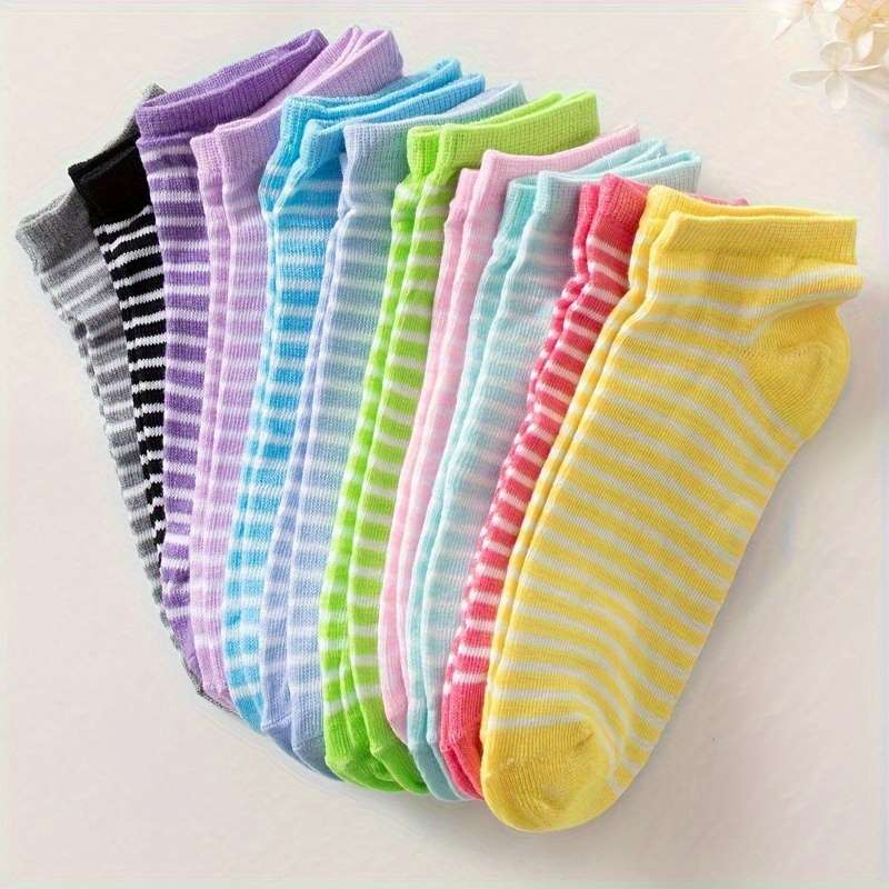 20 Pairs Of Mixed Colors Random Hair One Size High Elastic Socks