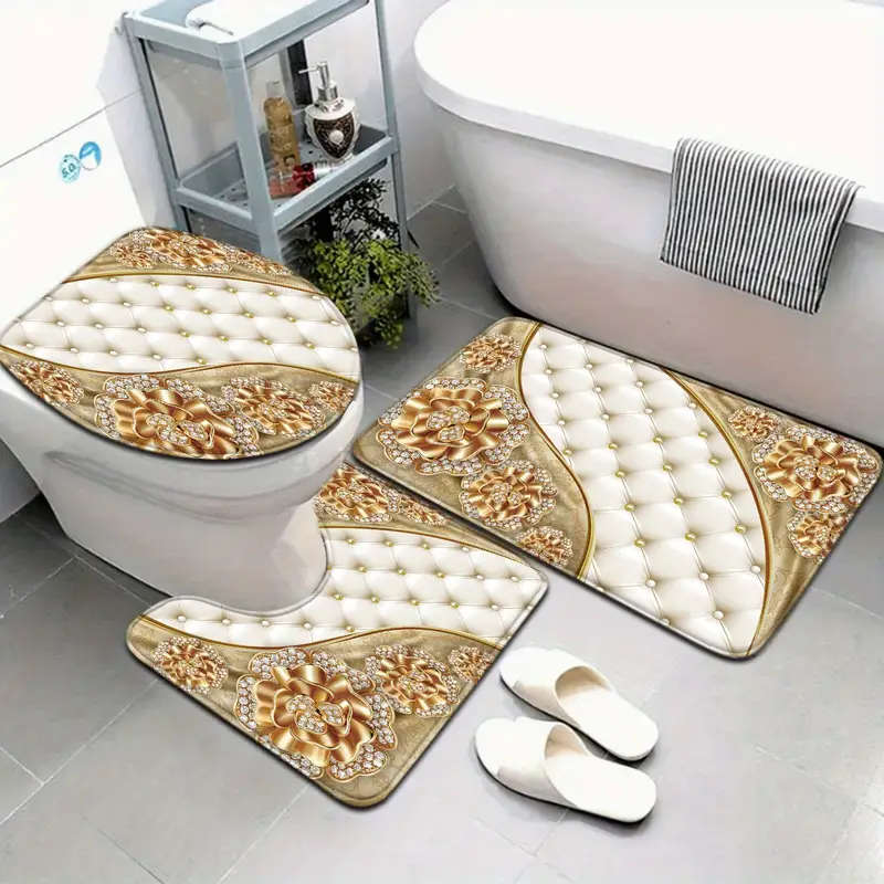 3-Piece Nordic Style Bathroom Mat Set