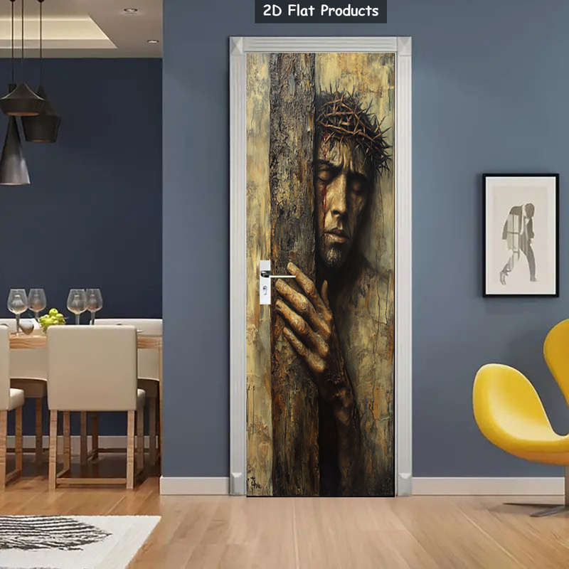 1pc 95.0x209.8cm Jesus Christian Themed Stickers