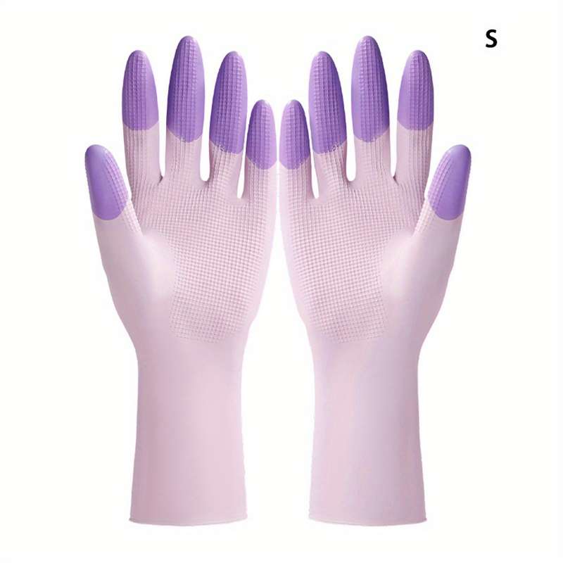 1 Pair Green Size L Household Cleaning Gloves