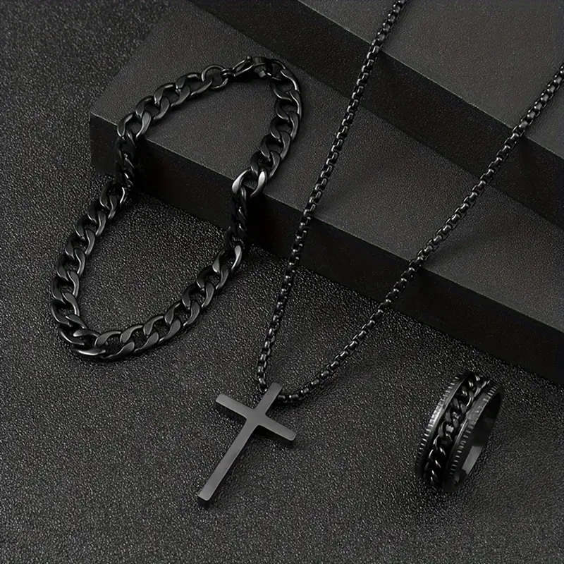 1 Piece Black Jesus Theme Pendant