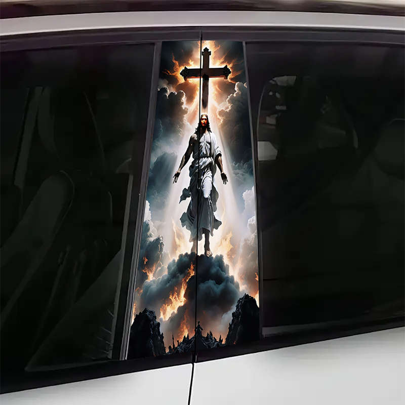 2pcs Jesus Christian Themed Stickers