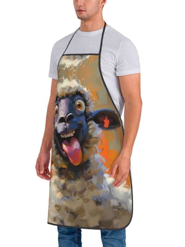 1pc Farm Animals Cows Donkeys Sheep Apron Chef Male Female Patterned