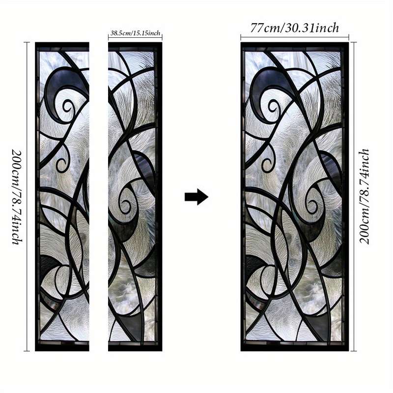 1Pc 76.96x199.9cm Door Window Sticker